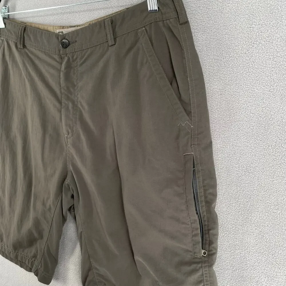 REI Co Op Hiking Shorts Mens 40 Gray UPF Outdoor Cargo Nylon Gorpcore Zip Pocket